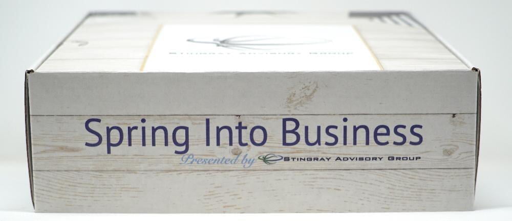 Spring Into Business box branding