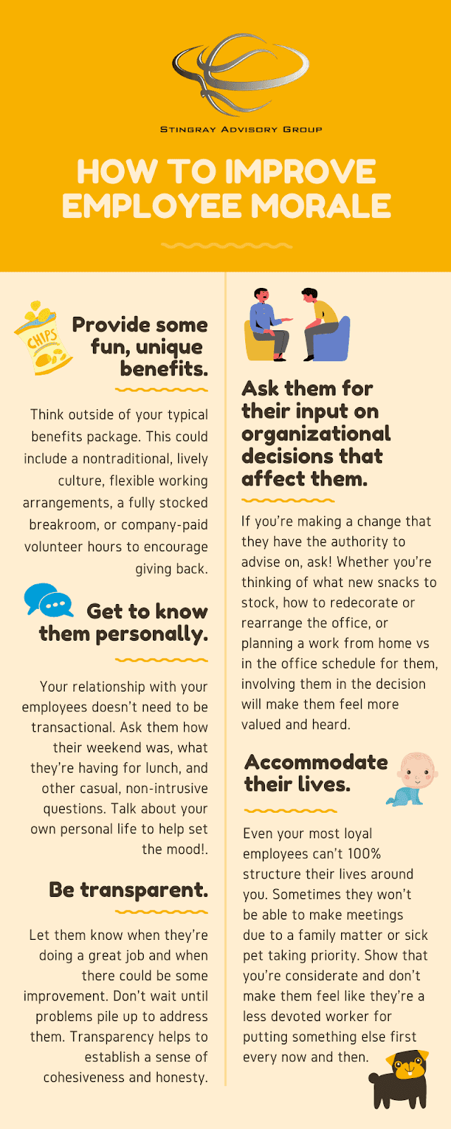 How to Improve Employee Morale Infographic
