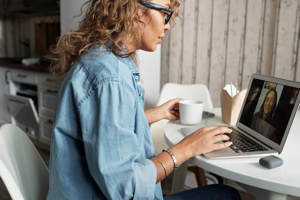 Woman on Video Conference