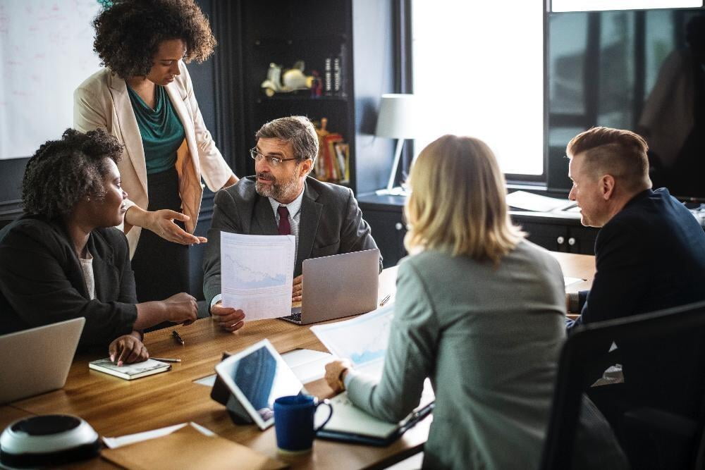 Group working in a conference room