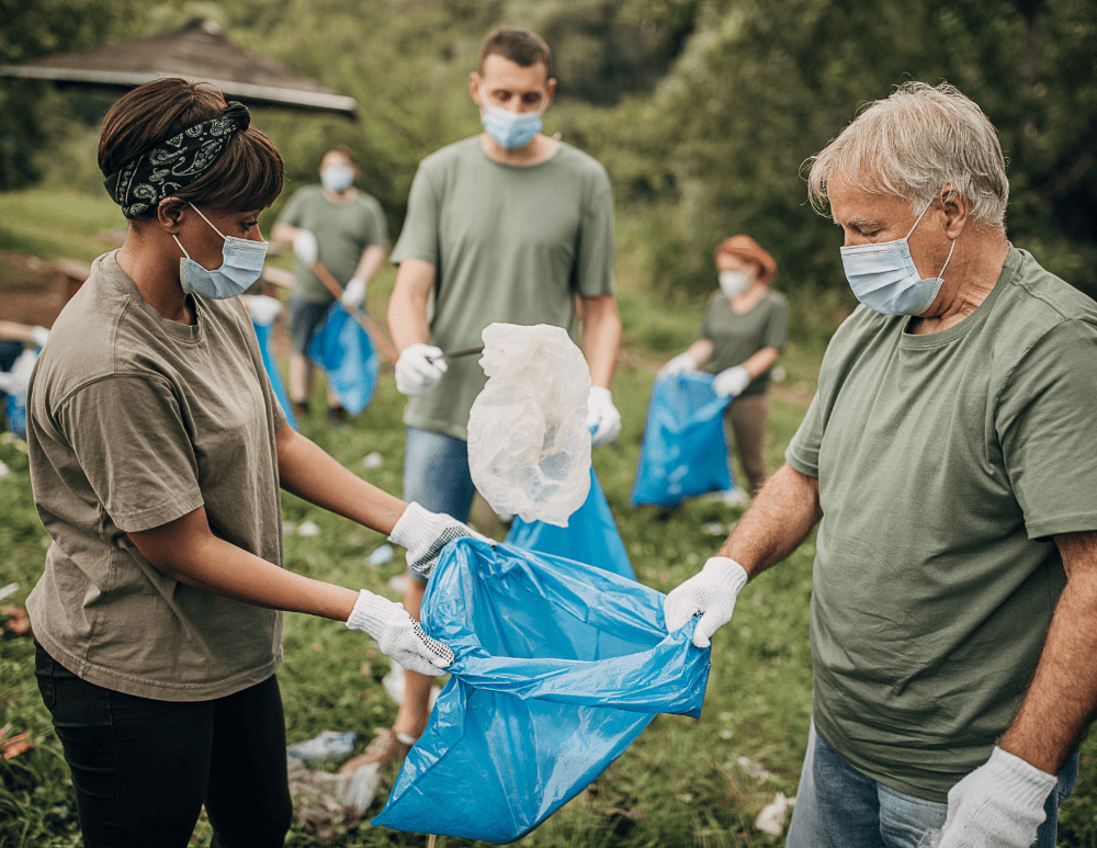 Group Socially Distant Volunteering